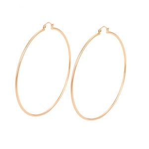 Big Hoops Earrings 18K Gold-plated 80x2mm